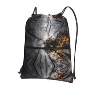 YYHWHJDE Sky Through The Tree Prints Drawstring Backpack - Lightweight, Waterproof Sport Throw Cover for Gym, Travel & Everyday Essentials