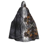 YYHWHJDE Sky Through The Tree Prints Hooded Cloak - Long Halloween Throw for Masquerade & Costume