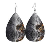 YYHWHJDE Sky Through The Tree Prints Water Drop Leather Earrings - Stylish Dangle Throw for Parties, Vibrant Color Layering, Non-Fading Finish