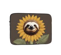 YYHWHJDE Sloth Sunflower Pattern Shockproof Portable Laptop 10 inch Sleeve Bag for Men and Women - Ideal for Business Travel, School, and Daily Use