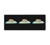 YYHWHJDE Sloth With A Pillow Prints Extra Large Mouse Pad Strong Adhesion, Durable, Precise Locking Edge 12x31.5in