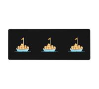 YYHWHJDE Small Boat Shaped Cookies Picture Extra Large Mouse Pad, Computer Office Anti Slip Gaming Keyboard Thickened Version 12x31.5in