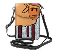 YYHWHJDE Small Cell Phone Purse 7.6x4.9in A Minority Sheep Pattern Leather Crossbody Flap Phone Case For Women, Perfect For Walking, Camping