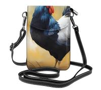 YYHWHJDE Small Cell Phone Purse 7.6x4.9in Cartoon Art Chicken Pattern Leather Crossbody Flap Phone Case For Women, Perfect For Walking, Camping