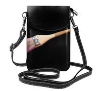 YYHWHJDE Small Cell Phone Purse 7.6x4.9in Colored Brushes Picture Leather Crossbody Flap Phone Case For Women, Perfect For Walking, Camping