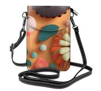 YYHWHJDE Small Cell Phone Purse 7.6x4.9in Cut Paper With Colourful Sunflowers Pattern Leather Crossbody Flap Phone Case For Women, Perfect For Walking, Camping