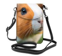 YYHWHJDE Small Cell Phone Purse 7.6x4.9in Cute Guinea Pig Pattern Leather Crossbody Flap Phone Case For Women, Perfect For Walking, Camping