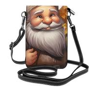 YYHWHJDE Small Cell Phone Purse 7.6x4.9in Dwarf Holding A Flower Picture Leather Crossbody Flap Phone Case For Women, Perfect For Walking, Camping
