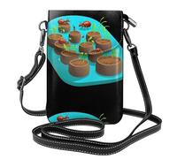 YYHWHJDE Small Cell Phone Purse 7.6x4.9in Fertile Ant Farm Pattern Leather Crossbody Flap Phone Case For Women, Perfect For Walking, Camping