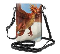 YYHWHJDE Small Cell Phone Purse 7.6x4.9in Flying Dragon In The Sky Picture Leather Crossbody Flap Phone Case For Women, Perfect For Walking, Camping