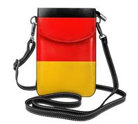 YYHWHJDE Small Cell Phone Purse 7.6x4.9in Germany Flag Pattern Leather Crossbody Flap Phone Case For Women, Perfect For Walking, Camping