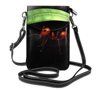 YYHWHJDE Small Cell Phone Purse 7.6x4.9in Little Ants Hiding From The Rain Picture Leather Crossbody Flap Phone Case For Women, Perfect For Walking, Camping