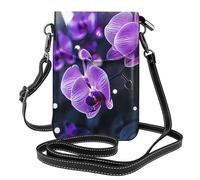 YYHWHJDE Small Cell Phone Purse 7.6x4.9in Lonely Flower Picture Leather Crossbody Flap Phone Case For Women, Perfect For Walking, Camping