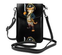 YYHWHJDE Small Cell Phone Purse 7.6x4.9in Pirate Tiger Pattern Leather Crossbody Flap Phone Case For Women, Perfect For Walking, Camping
