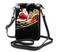 YYHWHJDE Small Cell Phone Purse 7.6x4.9in Please Sign For Christmas Gifts Pattern Leather Crossbody Flap Phone Case For Women, Perfect For Walking, Camping
