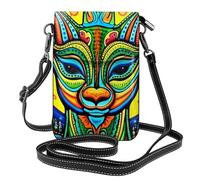 YYHWHJDE Small Cell Phone Purse 7.6x4.9in Reindeer Statue Pattern Leather Crossbody Flap Phone Case For Women, Perfect For Walking, Camping
