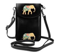 YYHWHJDE Small Cell Phone Purse 7.6x4.9in Retro Print Elephant Picture Leather Crossbody Flap Phone Case For Women, Perfect For Walking, Camping