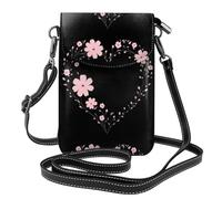 YYHWHJDE Small Cell Phone Purse 7.6x4.9in Romantic Pink Dream Picture Leather Crossbody Flap Phone Case For Women, Perfect For Walking, Camping