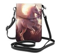 YYHWHJDE Small Cell Phone Purse 7.6x4.9in Sacred Pegasus Pattern Leather Crossbody Flap Phone Case For Women, Perfect For Walking, Camping