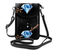 YYHWHJDE Small Cell Phone Purse 7.6x4.9in Shining Diamonds On The Branches Picture Leather Crossbody Flap Phone Case For Women, Perfect For Walking, Camping