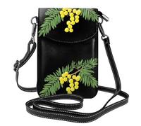 YYHWHJDE Small Cell Phone Purse 7.6x4.9in Shy Mimosa Picture Leather Crossbody Flap Phone Case For Women, Perfect For Walking, Camping