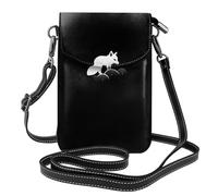 YYHWHJDE Small Cell Phone Purse 7.6x4.9in Snow Fox Under The Cloud Pattern Leather Crossbody Flap Phone Case For Women, Perfect For Walking, Camping