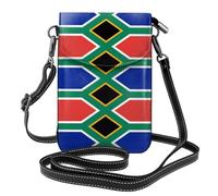 YYHWHJDE Small Cell Phone Purse 7.6x4.9in South Africa Flag Pattern Leather Crossbody Flap Phone Case For Women, Perfect For Walking, Camping