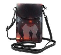YYHWHJDE Small Cell Phone Purse 7.6x4.9in Spider Mechanical Pattern Leather Crossbody Flap Phone Case For Women, Perfect For Walking, Camping