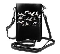 YYHWHJDE Small Cell Phone Purse 7.6x4.9in Spring Geese Pattern Leather Crossbody Flap Phone Case For Women, Perfect For Walking, Camping