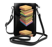 YYHWHJDE Small Cell Phone Purse 7.6x4.9in Stack Of Colored Cardboard Pattern Leather Crossbody Flap Phone Case For Women, Perfect For Walking, Camping