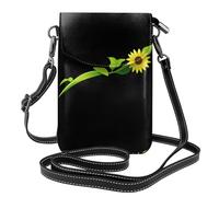 YYHWHJDE Small Cell Phone Purse 7.6x4.9in Sunflower Specimen Pattern Leather Crossbody Flap Phone Case For Women, Perfect For Walking, Camping