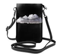 YYHWHJDE Small Cell Phone Purse 7.6x4.9in Sunny Sky With White Clouds Pattern Leather Crossbody Flap Phone Case For Women, Perfect For Walking, Camping