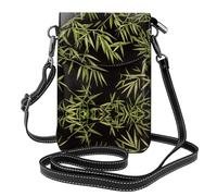 YYHWHJDE Small Cell Phone Purse 7.6x4.9in Swinging Willow Branches Pattern Leather Crossbody Flap Phone Case For Women, Perfect For Walking, Camping Black