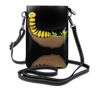 YYHWHJDE Small Cell Phone Purse 7.6x4.9in The Adventurous Caterpillar Pattern Leather Crossbody Flap Phone Case For Women, Perfect For Walking, Camping