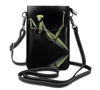 YYHWHJDE Small Cell Phone Purse 7.6x4.9in The Brave Mantis Pattern Leather Crossbody Flap Phone Case For Women, Perfect For Walking, Camping