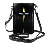 YYHWHJDE Small Cell Phone Purse 7.6x4.9in The Brightest Star In The Sky Pattern Leather Crossbody Flap Phone Case For Women, Perfect For Walking, Camping Black