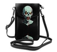 YYHWHJDE Small Cell Phone Purse 7.6x4.9in The Cruel Demon Pattern Leather Crossbody Flap Phone Case For Women, Perfect For Walking, Camping