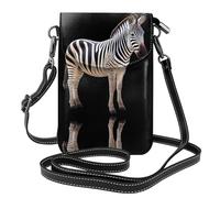 YYHWHJDE Small Cell Phone Purse 7.6x4.9in The Honest Zebra Pattern Leather Crossbody Flap Phone Case For Women, Perfect For Walking, Camping Black