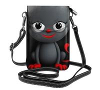 YYHWHJDE Small Cell Phone Purse 7.6x4.9in The Little Devil Picture Leather Crossbody Flap Phone Case For Women, Perfect For Walking, Camping