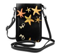 YYHWHJDE Small Cell Phone Purse 7.6x4.9in The Most Beautiful Starfish Pattern Leather Crossbody Flap Phone Case For Women, Perfect For Walking, Camping