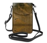 YYHWHJDE Small Cell Phone Purse 7.6x4.9in The Quicksand Of Time Pattern Leather Crossbody Flap Phone Case For Women, Perfect For Walking, Camping