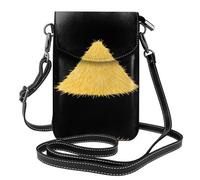 YYHWHJDE Small Cell Phone Purse 7.6x4.9in The Straw Piled Up Into A Hill Pattern Leather Crossbody Flap Phone Case For Women, Perfect For Walking, Camping Black