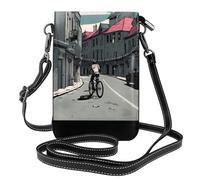 YYHWHJDE Small Cell Phone Purse 7.6x4.9in Urban Architecture Pattern Leather Crossbody Flap Phone Case For Women, Perfect For Walking, Camping