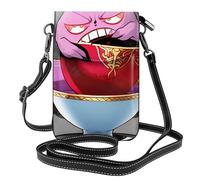 YYHWHJDE Small Cell Phone Purse 7.6x4.9in Wicked Fantasy Teacups Pattern Leather Crossbody Flap Phone Case For Women, Perfect For Walking, Camping Black