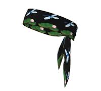YYHWHJDE Small dragonfly on lotus Pattern Sports Double-Sided Headscarf Quick Drying, Moisture Wicking for Women, Girls, and Men