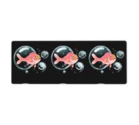 YYHWHJDE Small Fish That Spits Bubbles Prints Extra Large Mouse Pad Strong Adhesion, Durable, Precise Locking Edge 12x31.5in