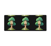 YYHWHJDE Small House On A Big Tree Picture Extra Large Mouse Pad, Computer Office Anti Slip Gaming Keyboard Thickened Version 12x31.5in
