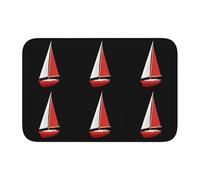 YYHWHJDE Small red Sailboat Picture Anti Slip and Thickened Floor mat Suitable for bathrooms, bedrooms, Washable Carpet Floor mats 16X24 in
