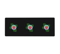 YYHWHJDE Small Strawberry On Morning Glory Picture Extra Large Mouse Pad, Computer Office Anti Slip Gaming Keyboard Thickened Version 12x31.5in