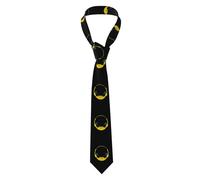 YYHWHJDE Smiley headphone print Pattern Men's Necktie for Business, Daily Wear, Work, Birthdays, Weddings, Parties, Banquets Easy Care 57X3.1 In